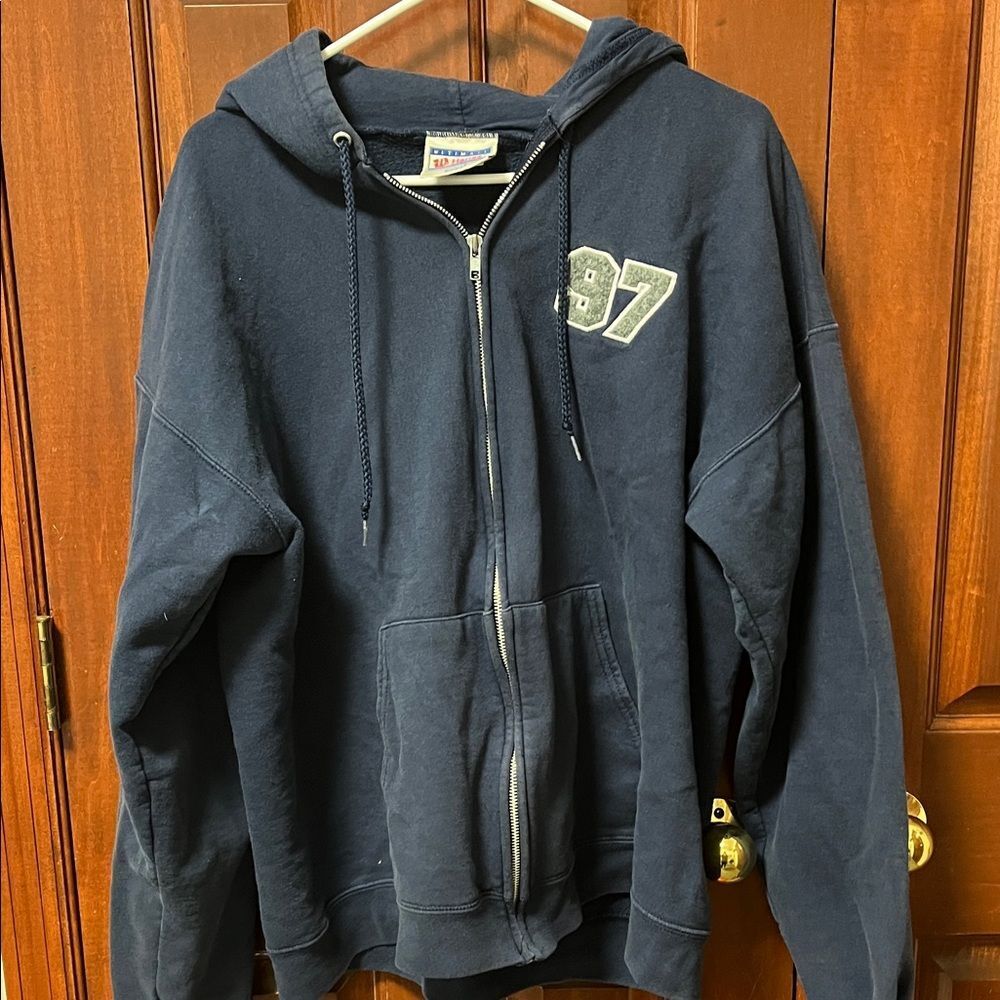 Century Panthers Navy Blue Zip-Up Hoodie with 87 Patch